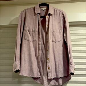 Madewell lavender button down flannel size small shacket
